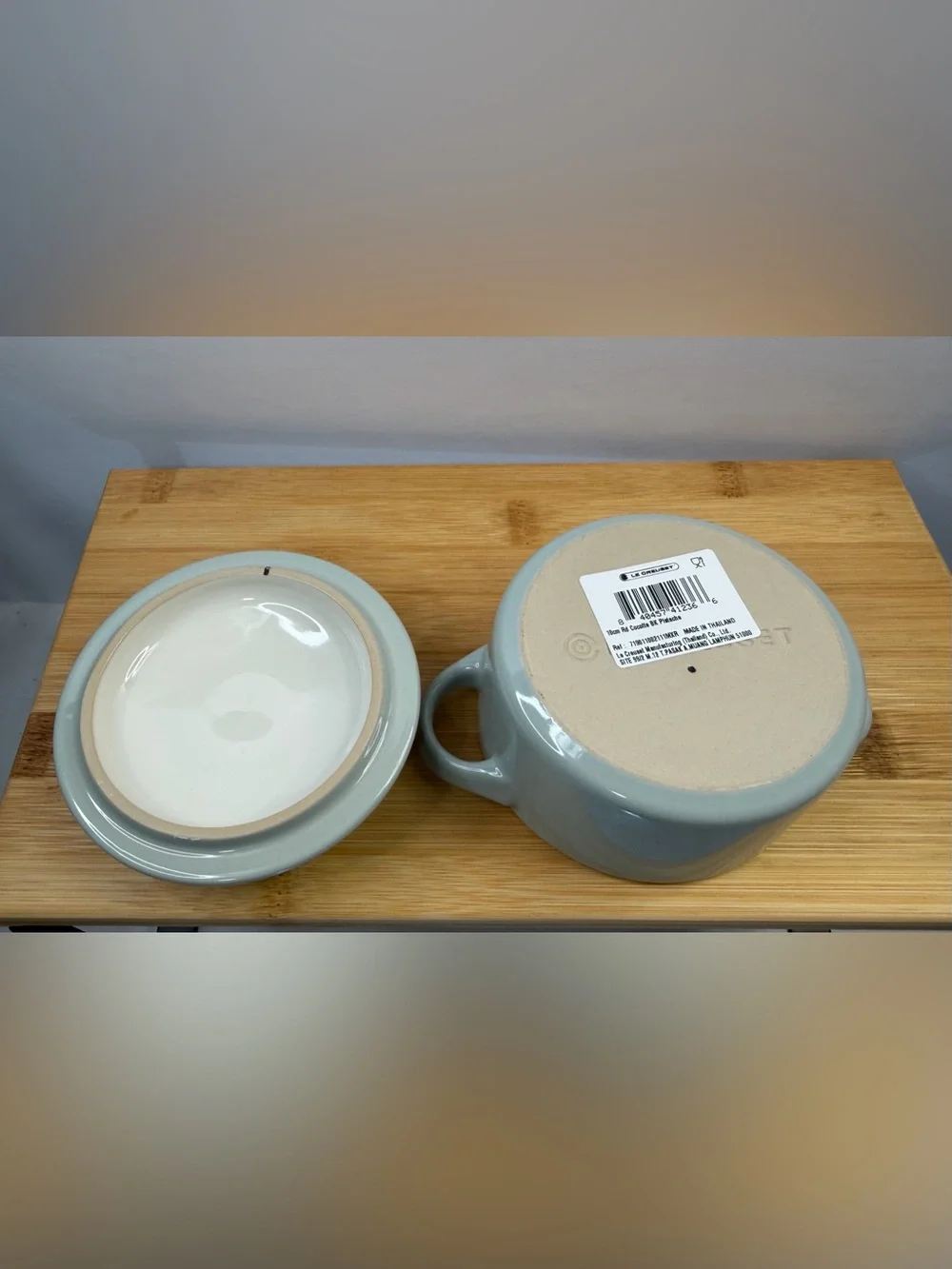Le Creuset Mini Cocotte 10cm Round Stoneware Covered Baker Pistachio New